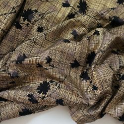 Голограмма золото цветы 