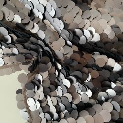 Пайетки крупные серебро матовое 