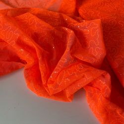 Пайетки на сетке ярко-оранжевый 