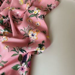 Штапель коллекция Flora розовый