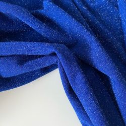 Трикотаж с люрексом василек 
