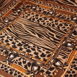 Вискоза рисунок платок коричневый